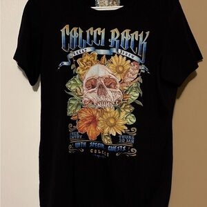 Colcci Black Graphic Skull Tee